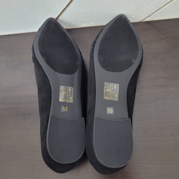 NEW Journee Collection Mindee Womens Size 10 Black Flat Sandals 5CT - Picture 5 of 6